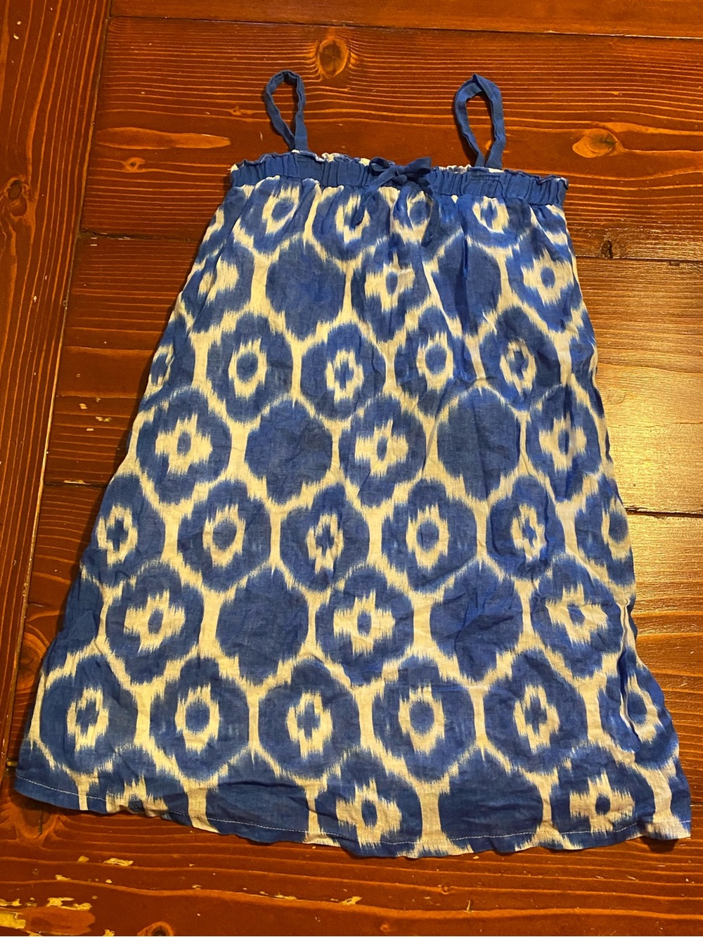 GAP blue and white ikat print sundress